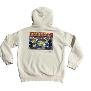 H&M Disney‎ x Keith Haring Boys Mickey Mouse Graphic Hoodie Size 12/14 Beige